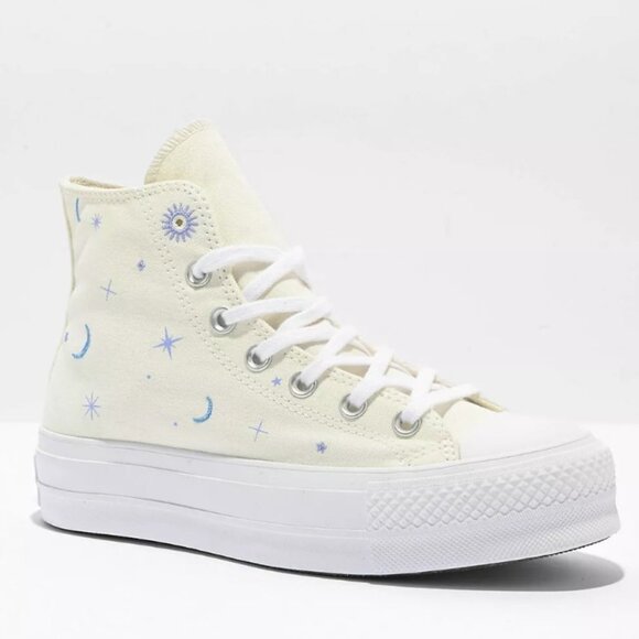 Converse Chuck Taylor All Star Lift Hi Midnight Star Sneakers - Picture 1 of 10